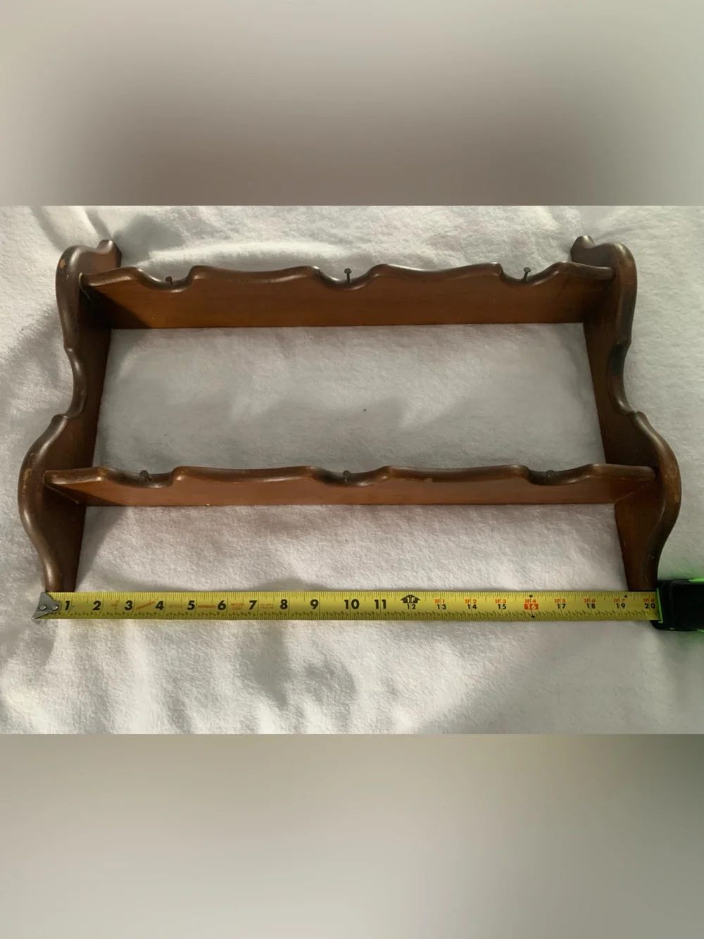 Vintage Wooden Teacup & Saucer Wall Display Shelf MCM Country Cottagecore Retro